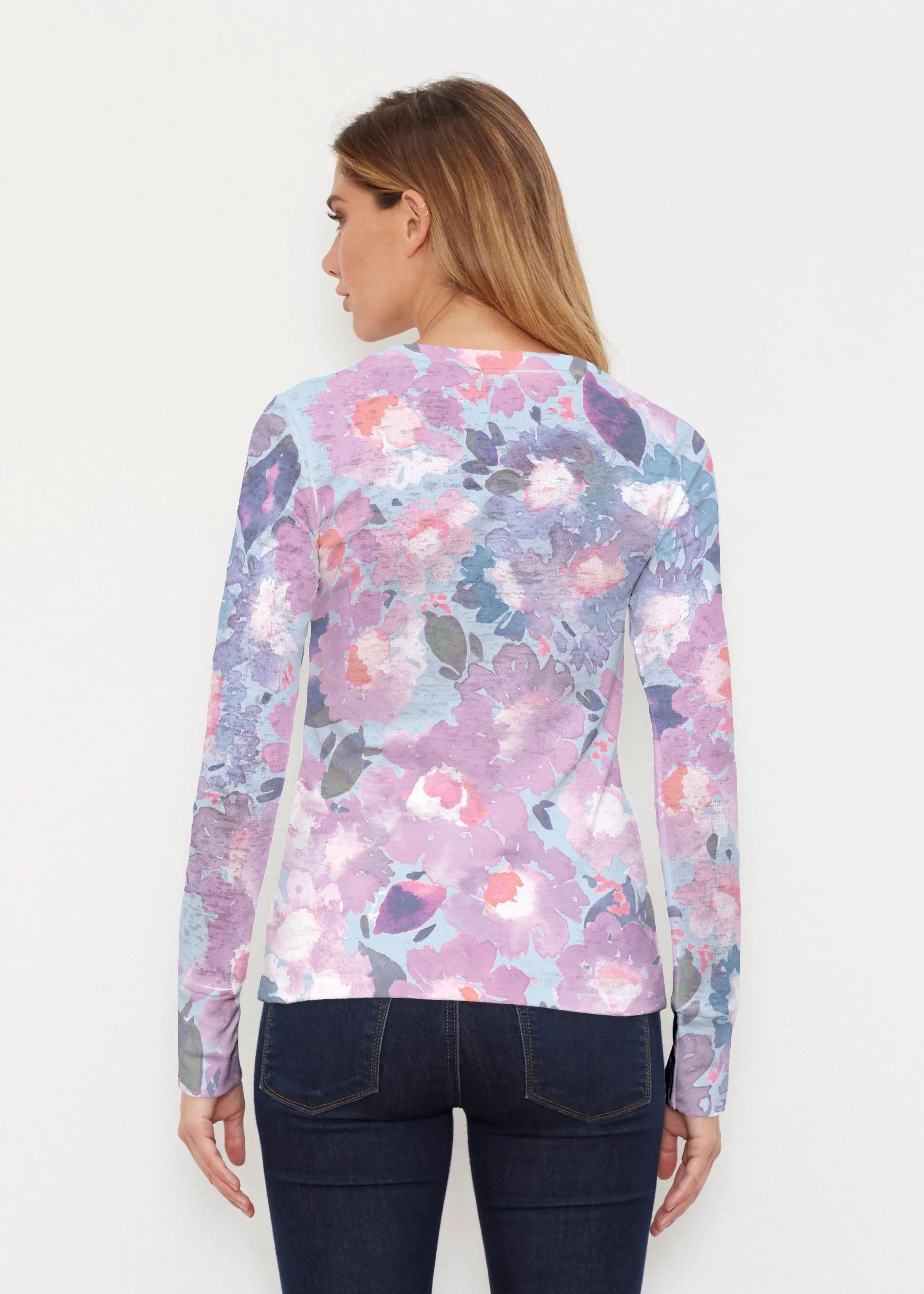Lilac (16255) ~ Thermal Long Sleeve Crew Shirt