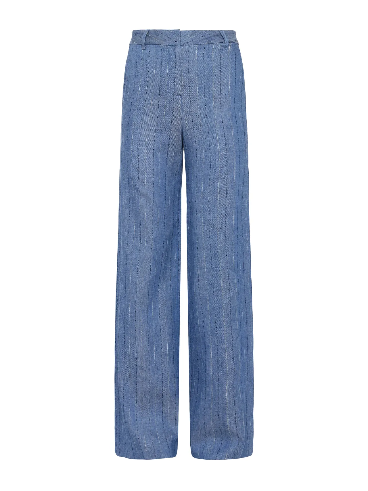 Livvy Linen-Blend Straight Leg Trouser