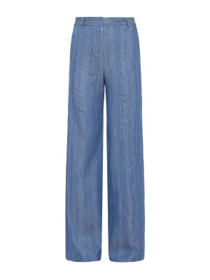 Livvy Linen-Blend Straight Leg Trouser