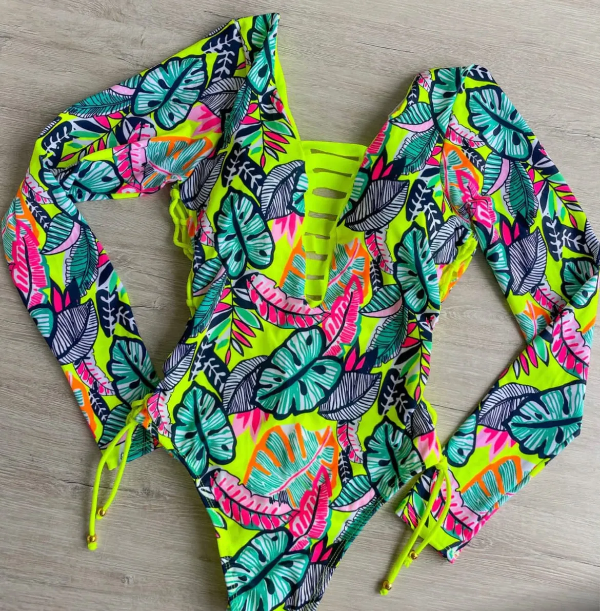 Long Sleeve Adjustable Swimsuit