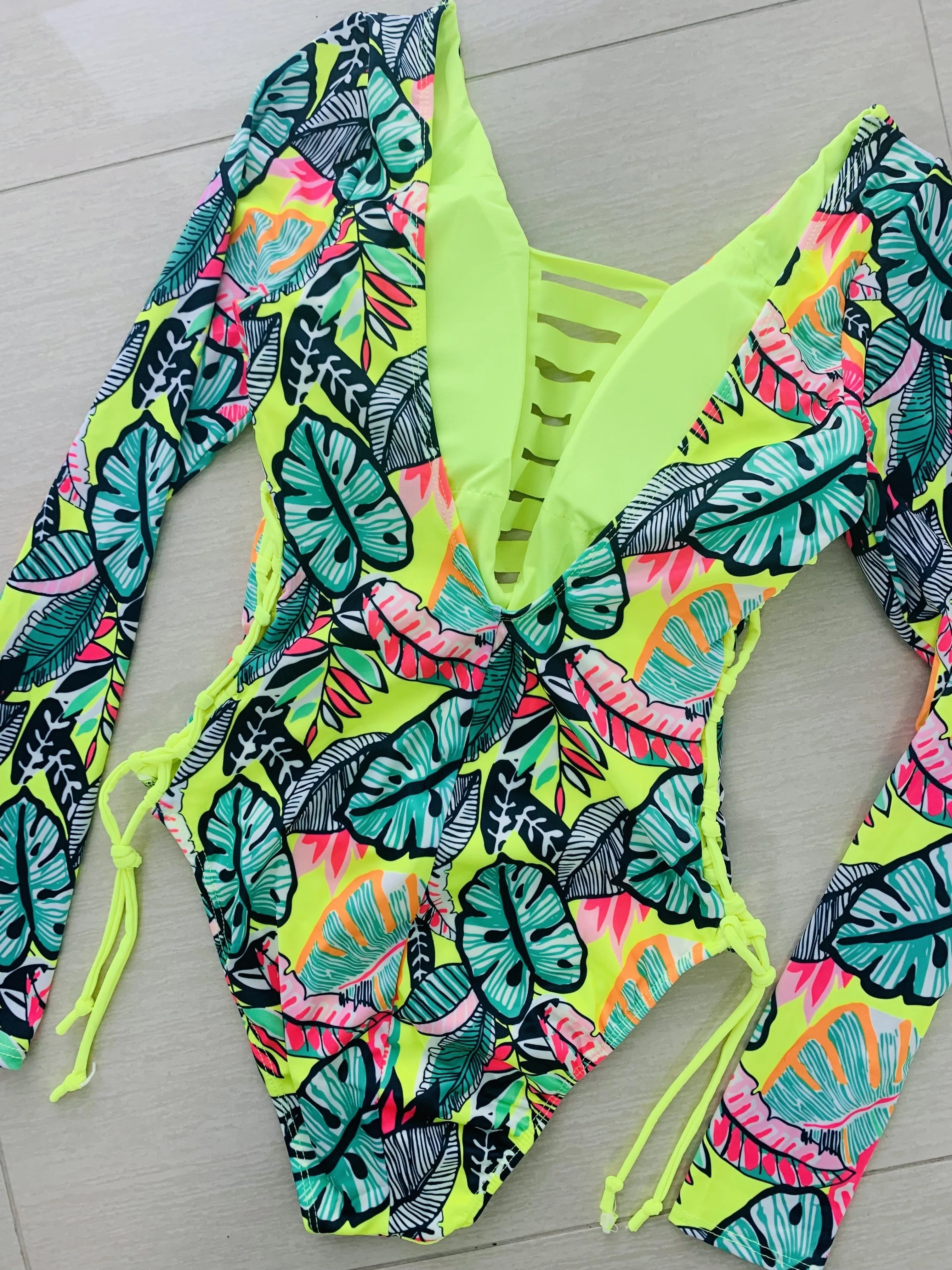 Long Sleeve Adjustable Swimsuit