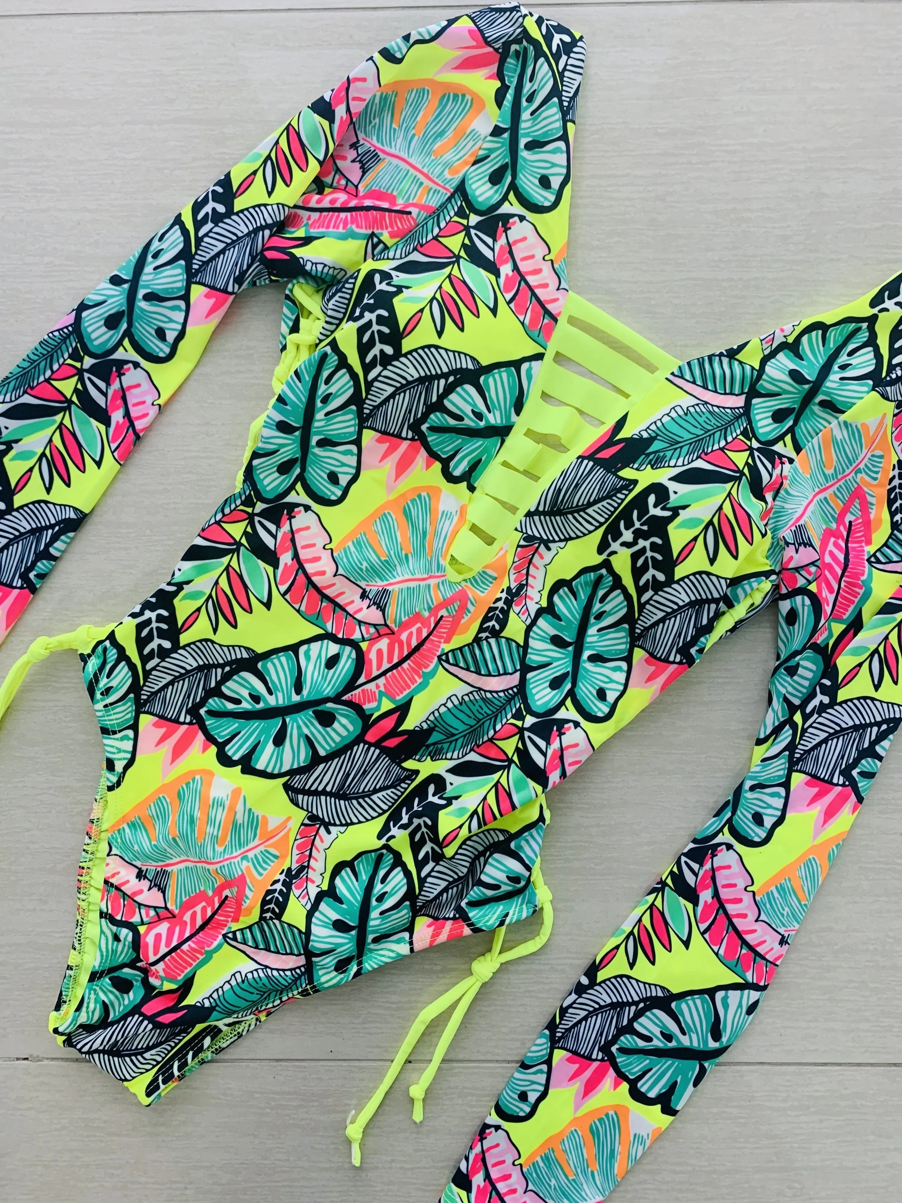 Long Sleeve Adjustable Swimsuit