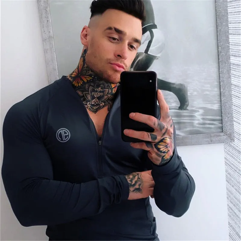 Long-sleeved Camouflage Fitness Spring Self-cultivation T-shirt Leisure Gym Fitness Quick-drying Sports Fashion Tops