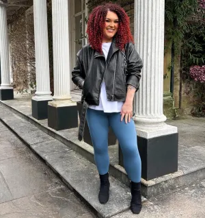 Long Squat Proof Leggings - Denim (V2)