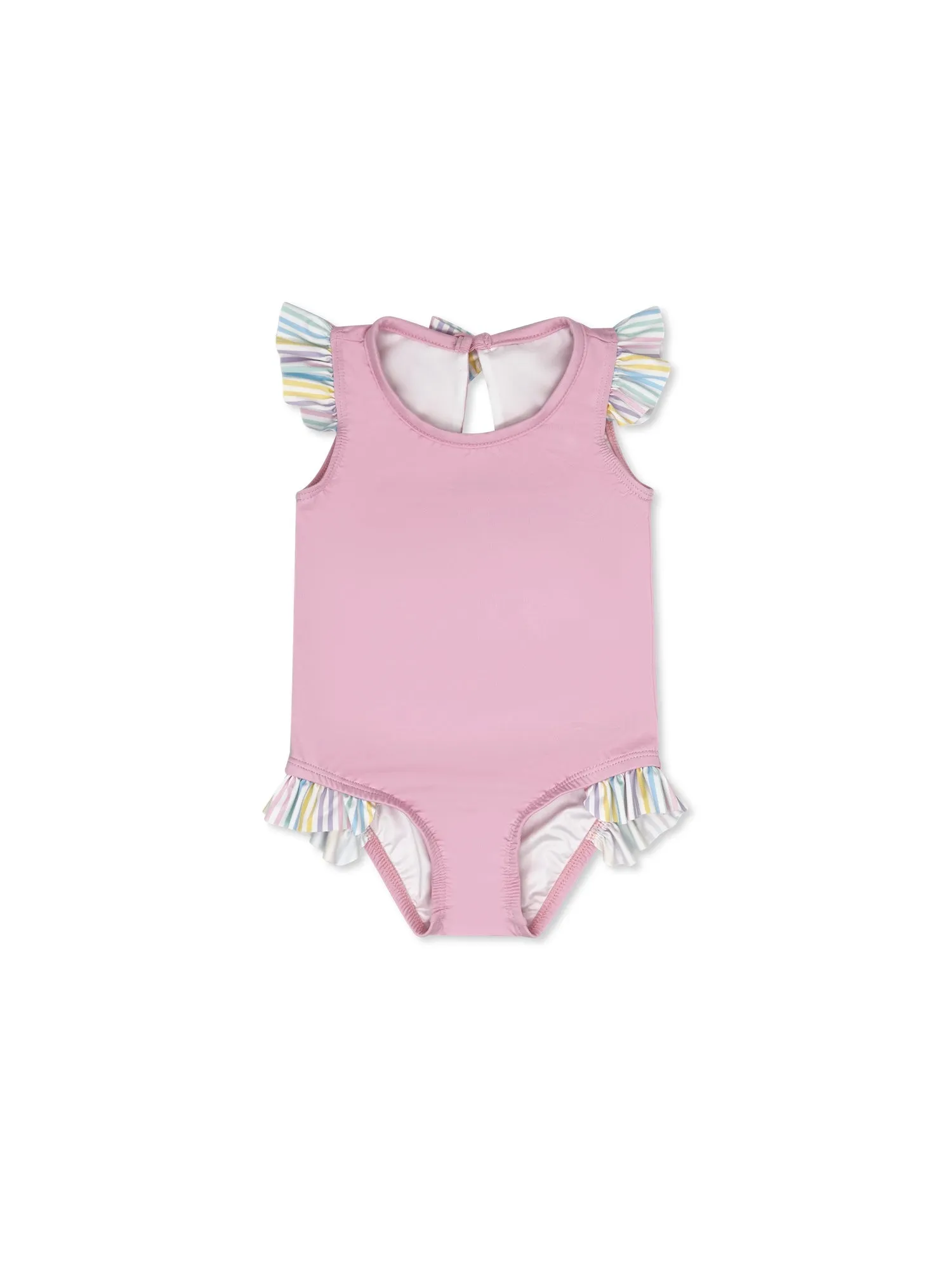 Lottie Swimsuit  - Poolside Pink, Petunia Pinstripe