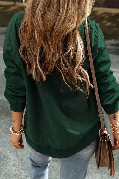 Lou Drawstring Kangaroo Pocket Dropped Shoulder Hoodie