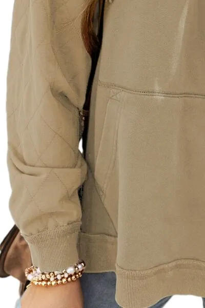 Lou Drawstring Kangaroo Pocket Dropped Shoulder Hoodie