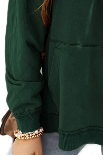 Lou Drawstring Kangaroo Pocket Dropped Shoulder Hoodie