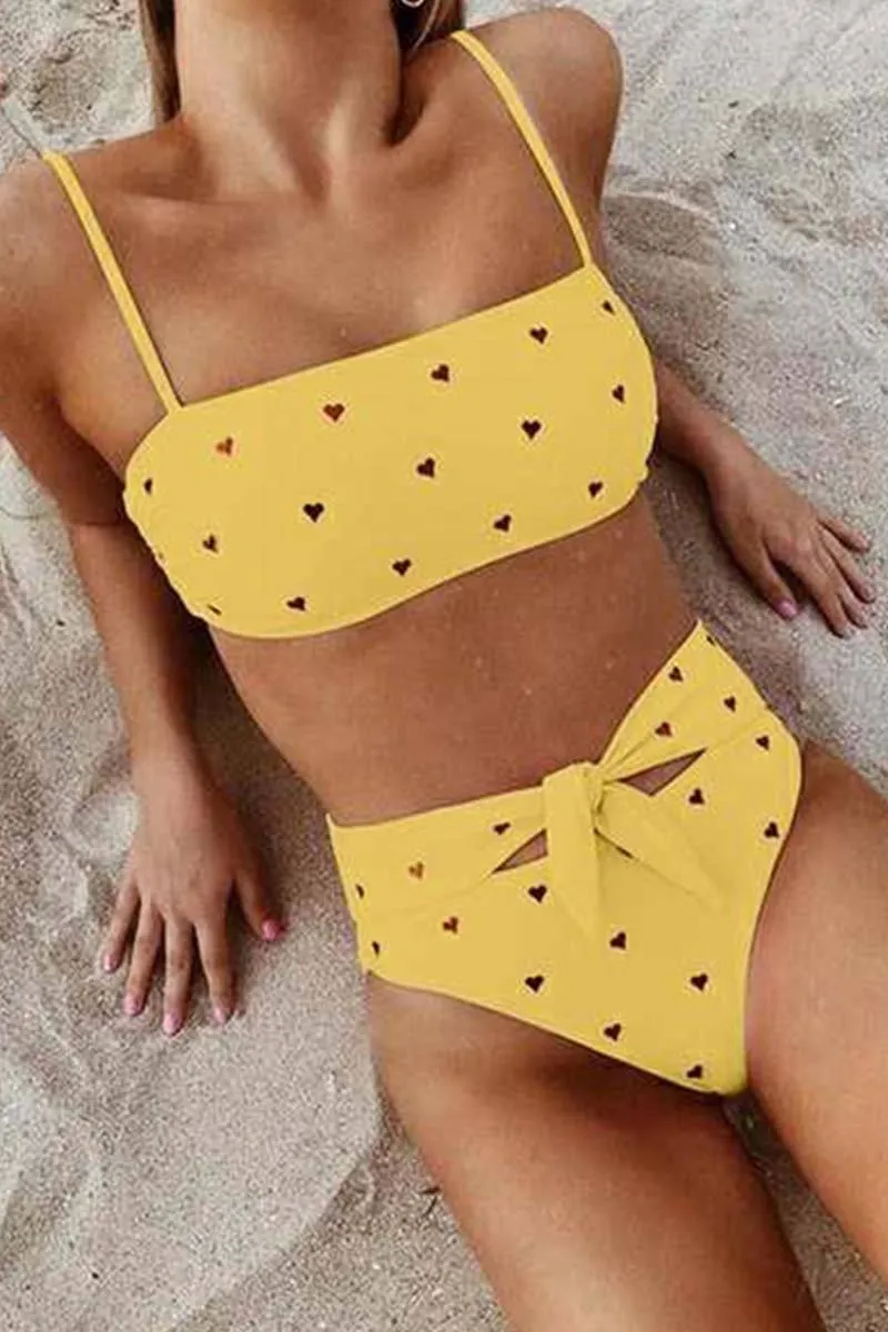 Love Printed Swimsuit Woman