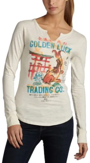 Lucky Brand Golden Luck Thermal Tee, Turtledove, XL