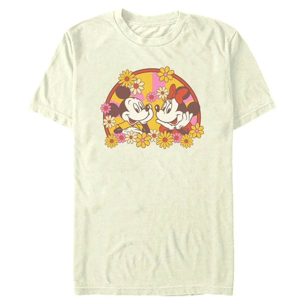 Mad Engine Disney Mickey Mouse & Friends Mickey Minnie Love Bloom Men's T-Shirt