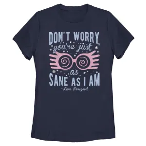 Mad Engine Harry Potter Just As Sane As Luna Women's T-Shirt