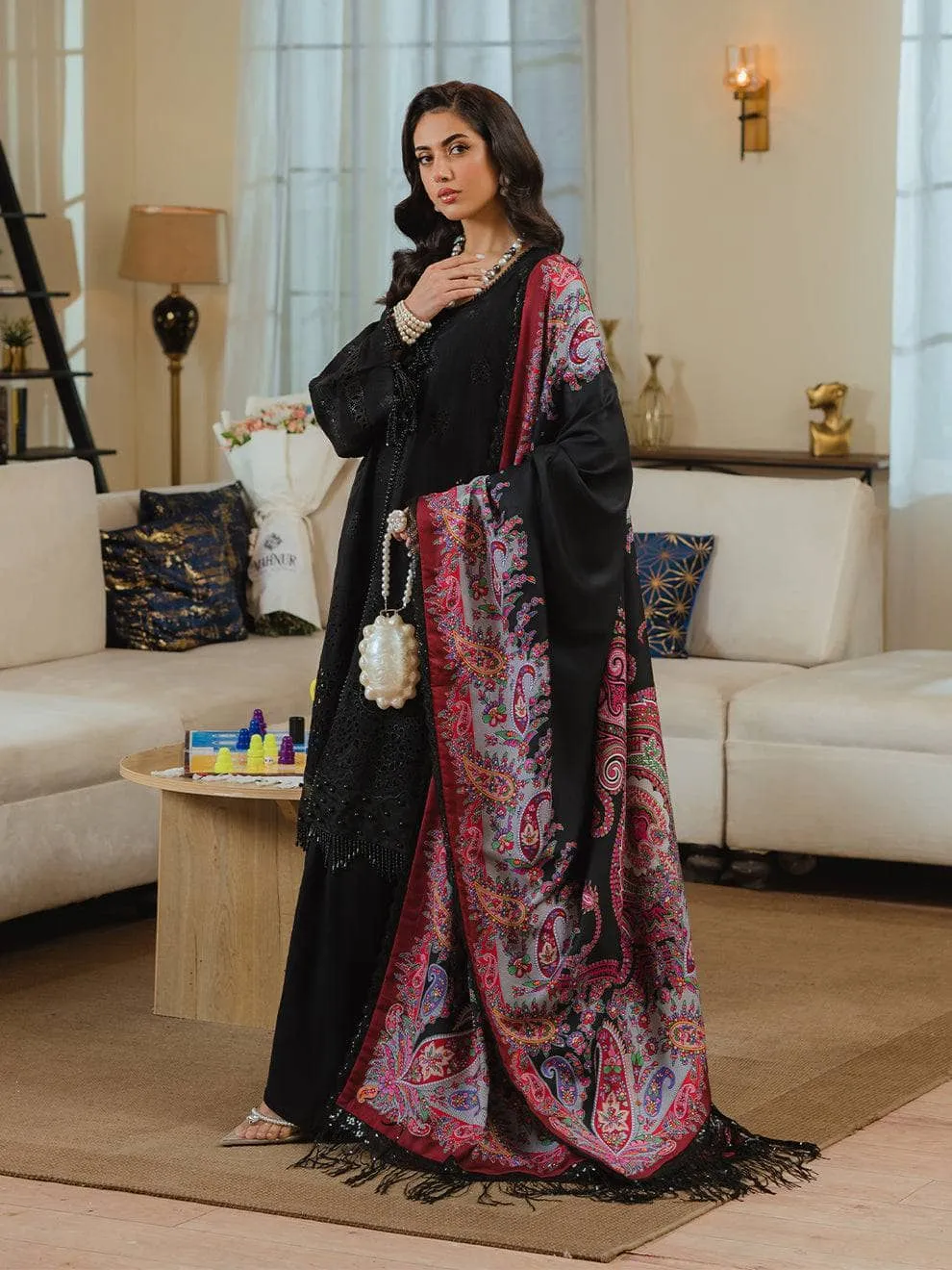 Mahnur Khaddar Silk Wool Shawls