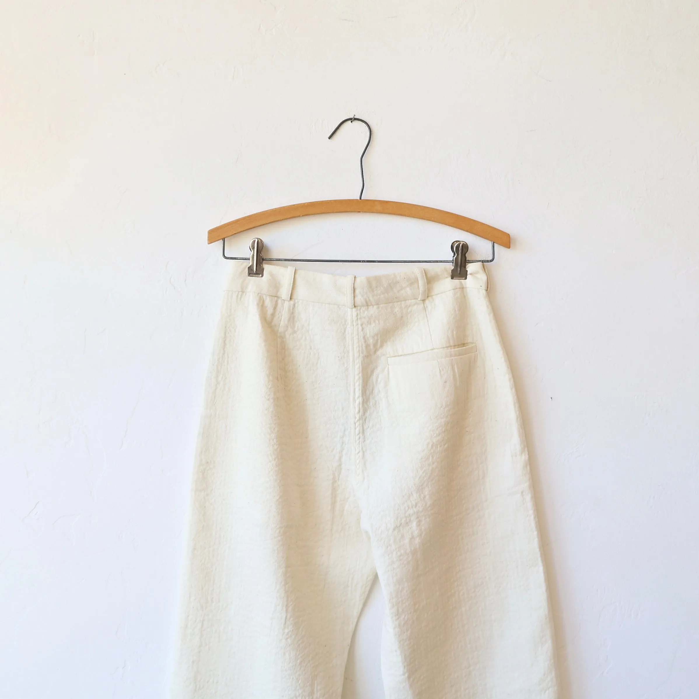 Maku Kai Pants - Quilted Cream Cotton/Wool