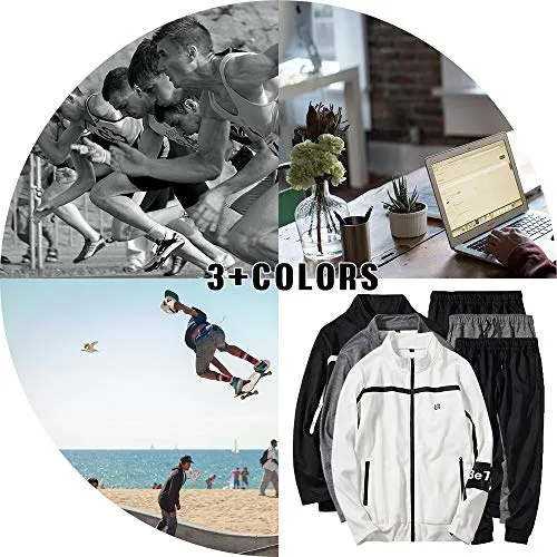 MANTORS Men's Full Zip Tracksuit Set Casual Jogging Athletic Sweat Suits 29Gray M