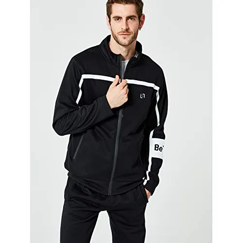 MANTORS Men's Full Zip Tracksuit Set Casual Jogging Athletic Sweat Suits 29Gray M