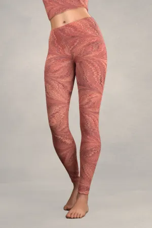Marbled Butterfly Leggings: Vermilion