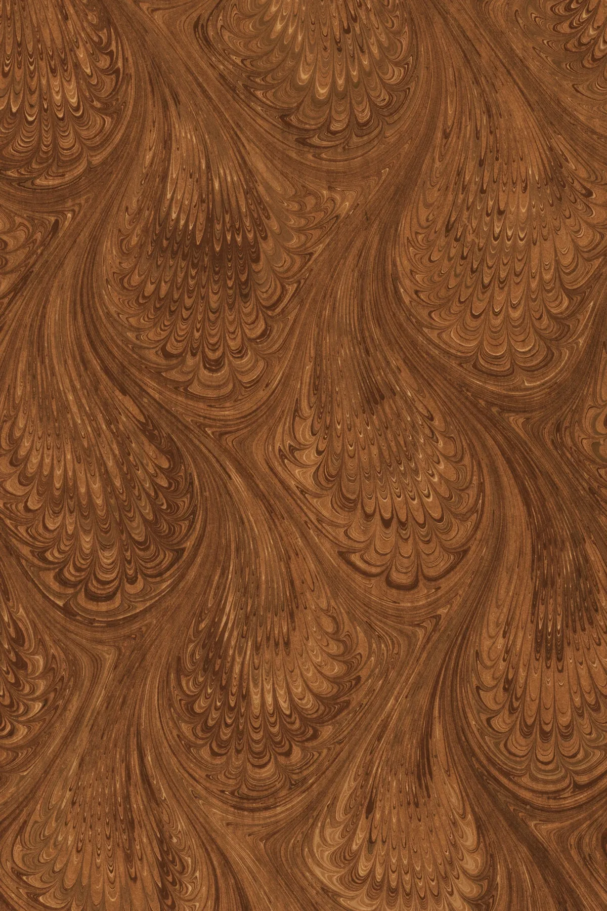 Marbled Peacock Yoga Leggings: Sepia