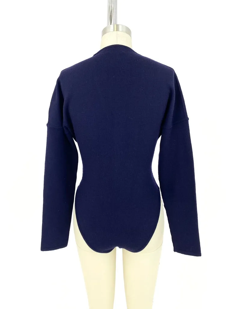 Marc Audibet Wool Knit Bodysuit
