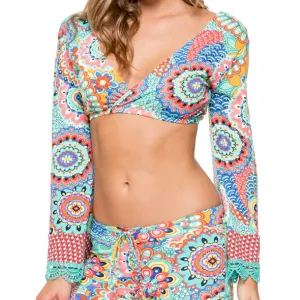 MARIPOSITA CARIBEÑA - Bell Sleeve Crop Top
