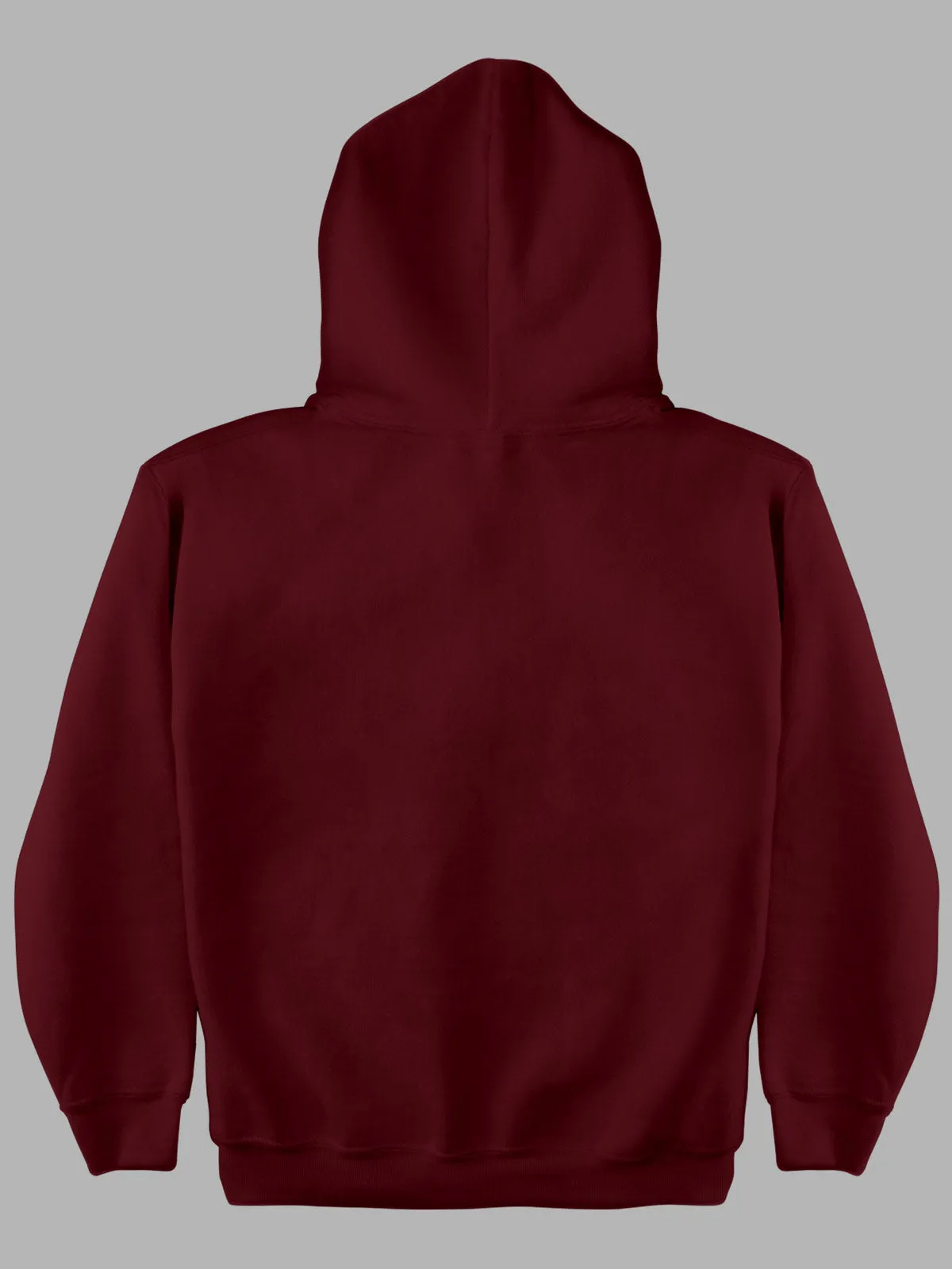 Maroon Plain Cotton Hoodie for Men & Women