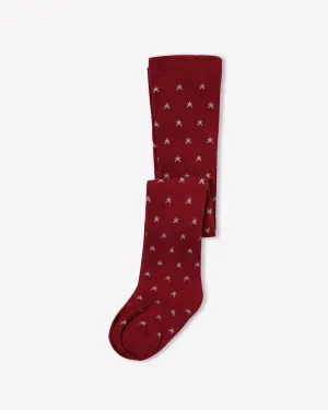 Maroon Printed Leggings