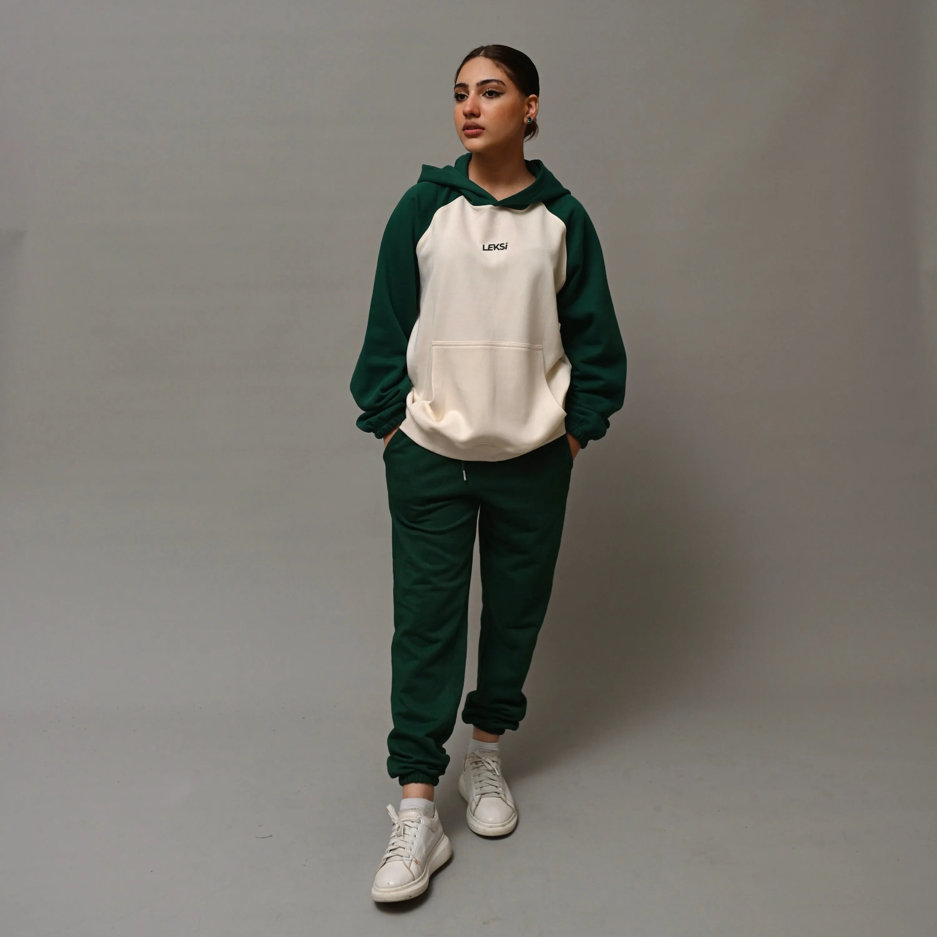Matcha Green Unisex Raglan Hoodie