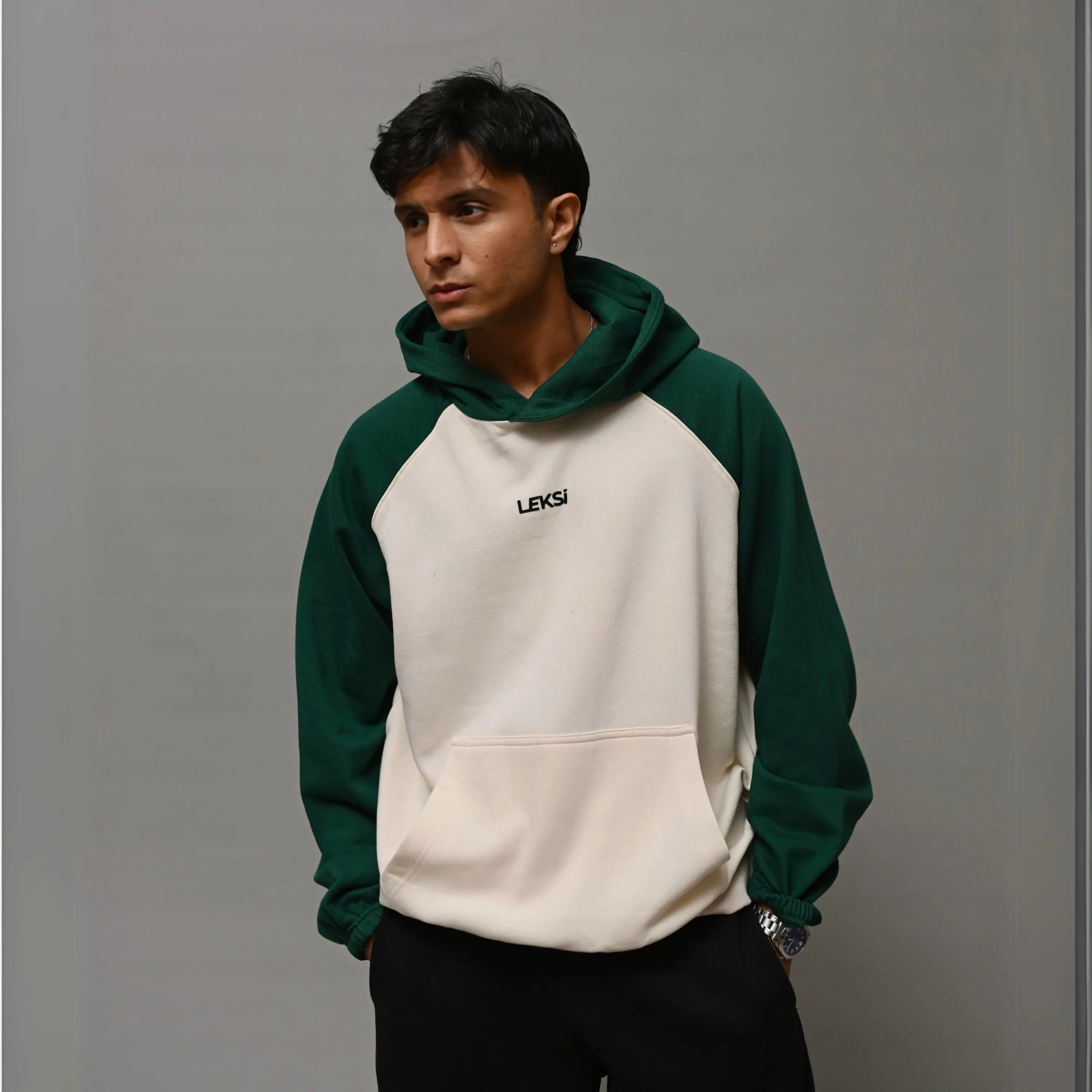 Matcha Green Unisex Raglan Hoodie