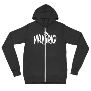 MAV3RIQ Zip Up hoodie (White print)