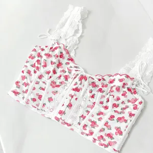 Melina Floral Lace Crop Top