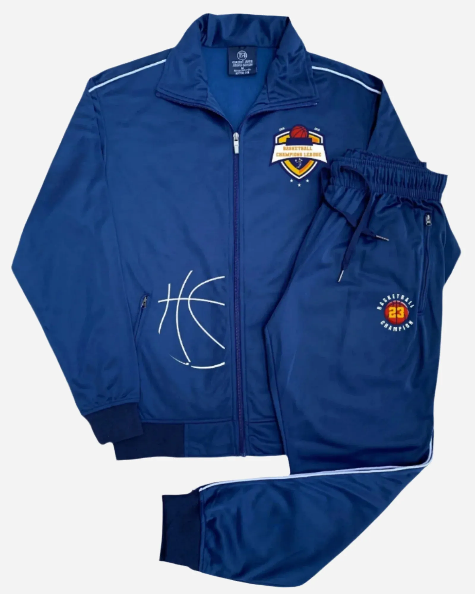 Men Basketball tracksuit Champions Print Top and Bottom Outfit