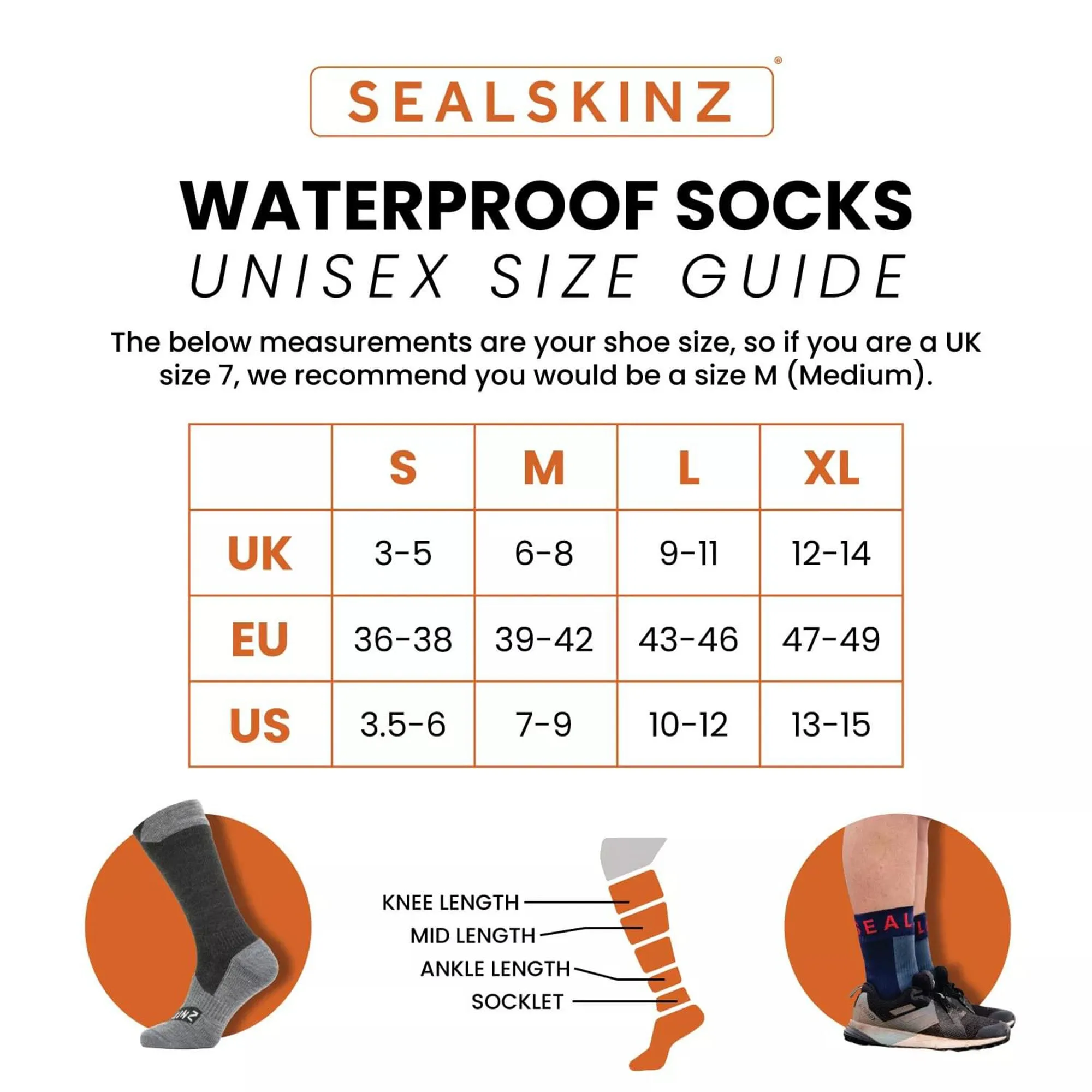 Mens Breathable Winter Solo Merino Socks