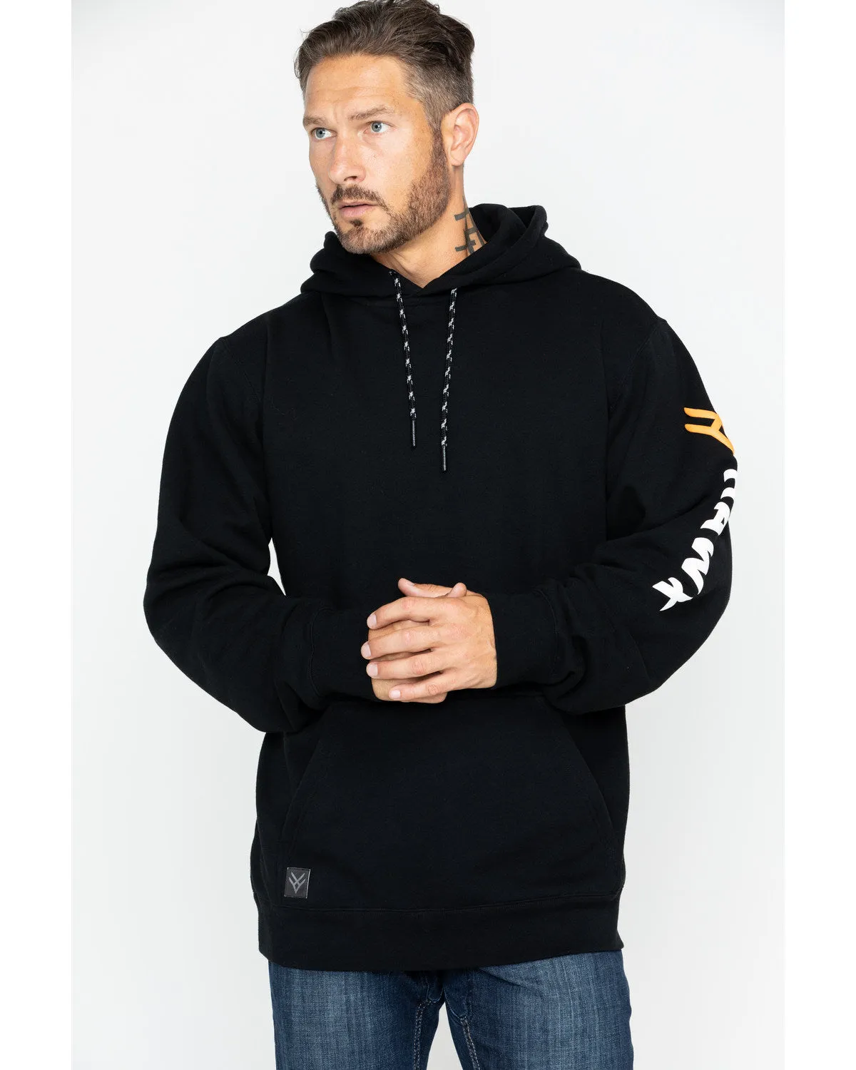 Men's Logo Sleeve Hooded Work Sweatshirt - Big