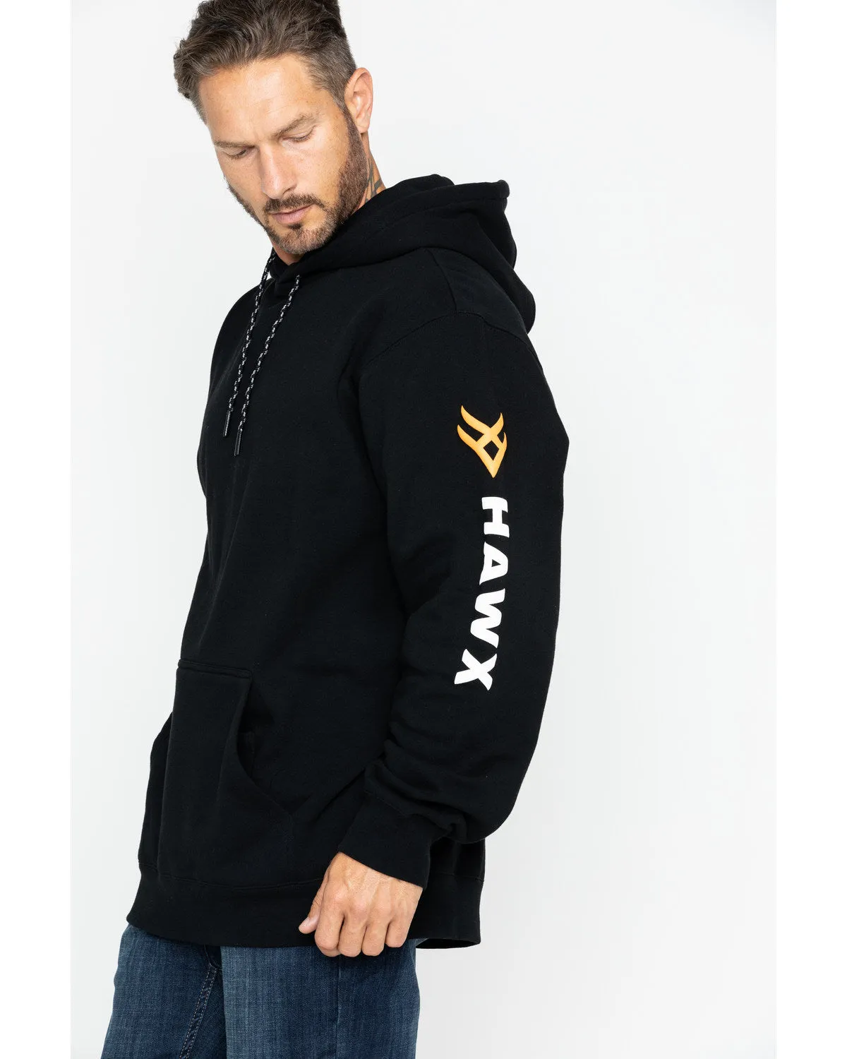 Men's Logo Sleeve Hooded Work Sweatshirt - Big