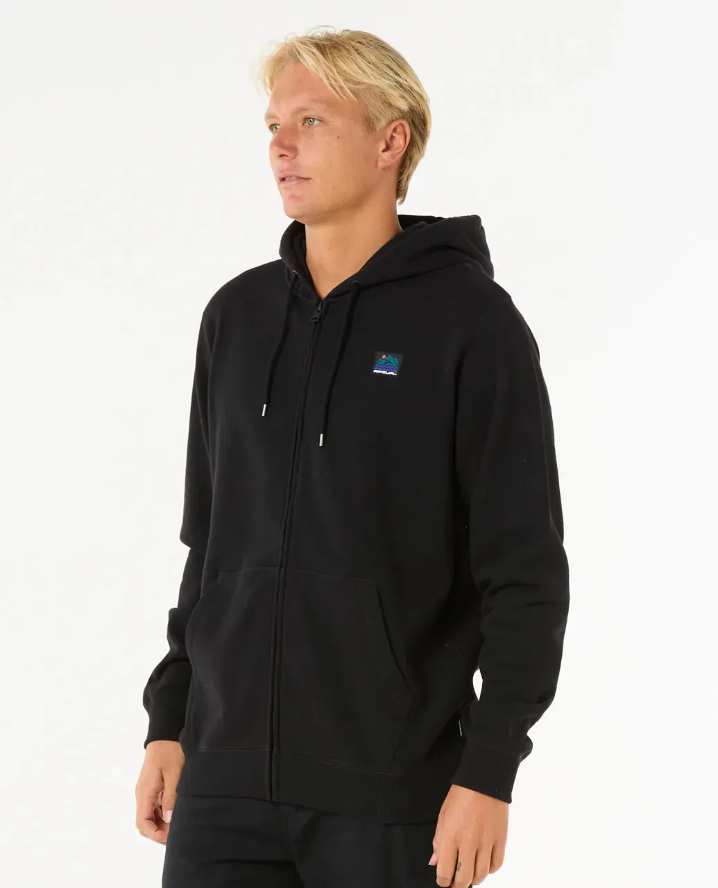 MEN'S SEARCH ZIP THRU HOOD - BLACK