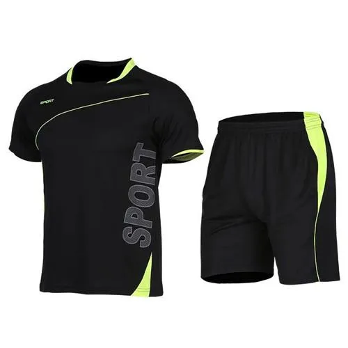 Men's Sport Running Suits Quick Dry Basketball Soccer Training Tracksuits Summer Fitness