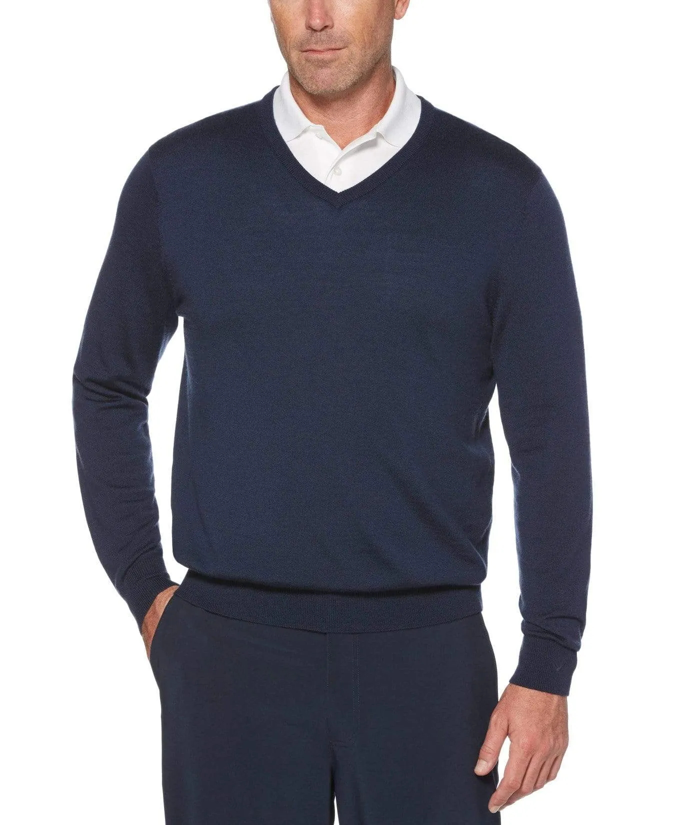 Mens V-Neck Merino Sweater