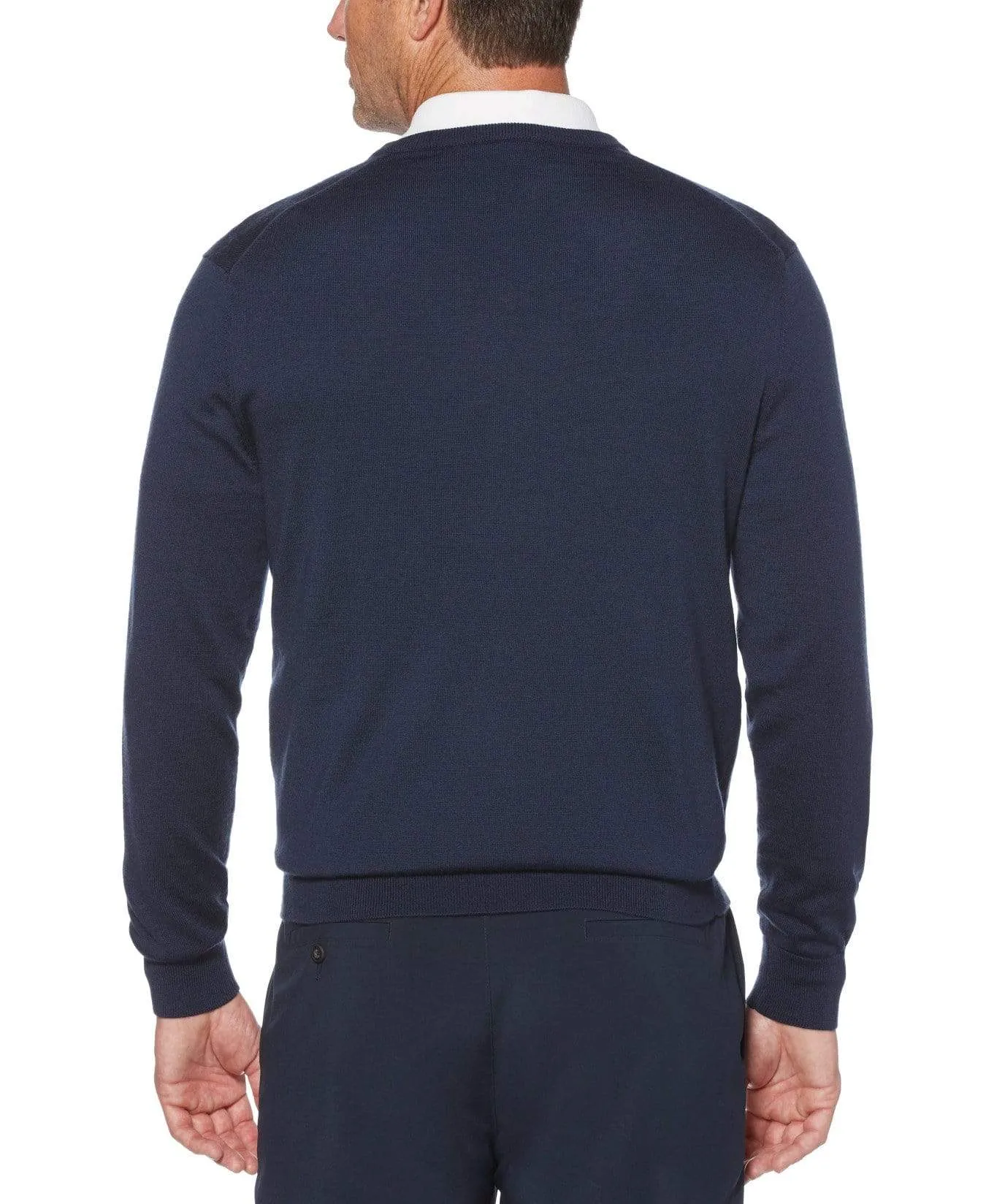 Mens V-Neck Merino Sweater