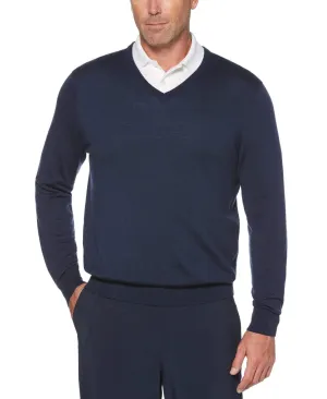 Mens V-Neck Merino Sweater