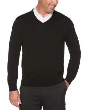 Mens V-Neck Merino Sweater