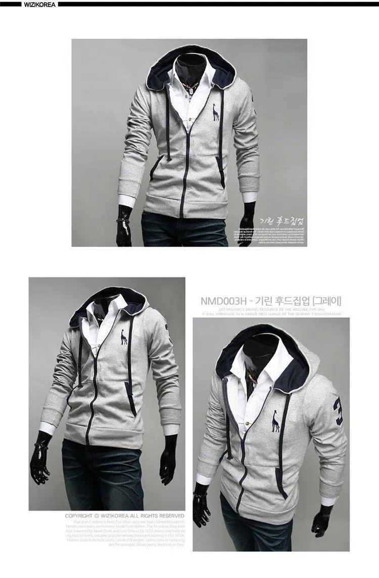 Men's Zip Up Hoodie Up To 3XL