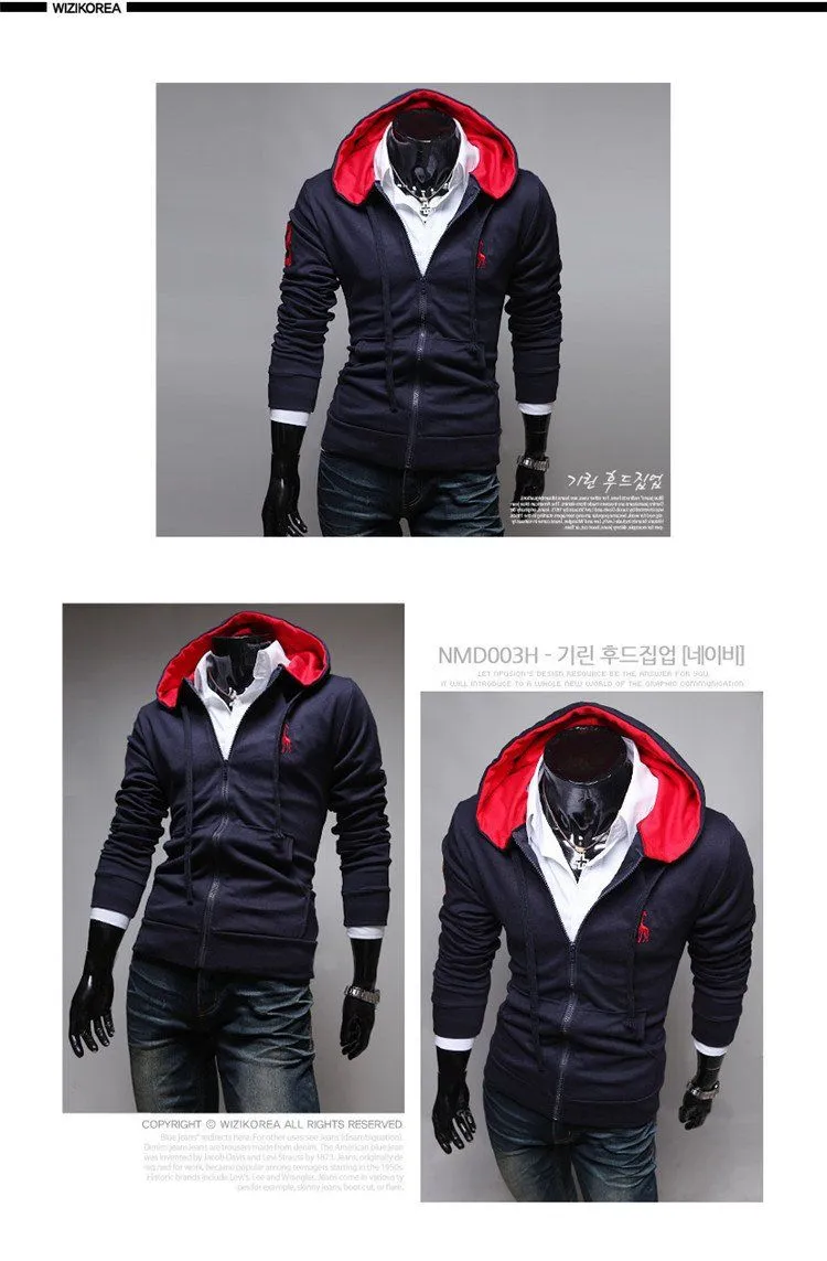 Men's Zip Up Hoodie Up To 3XL