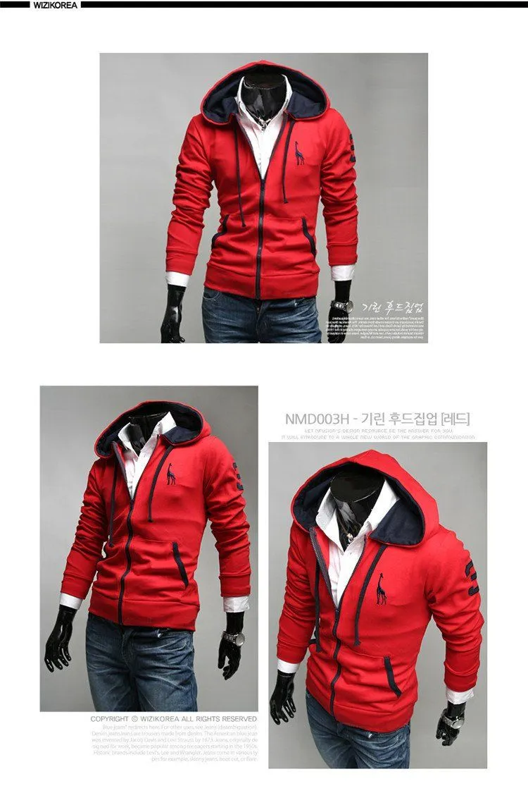 Men's Zip Up Hoodie Up To 3XL