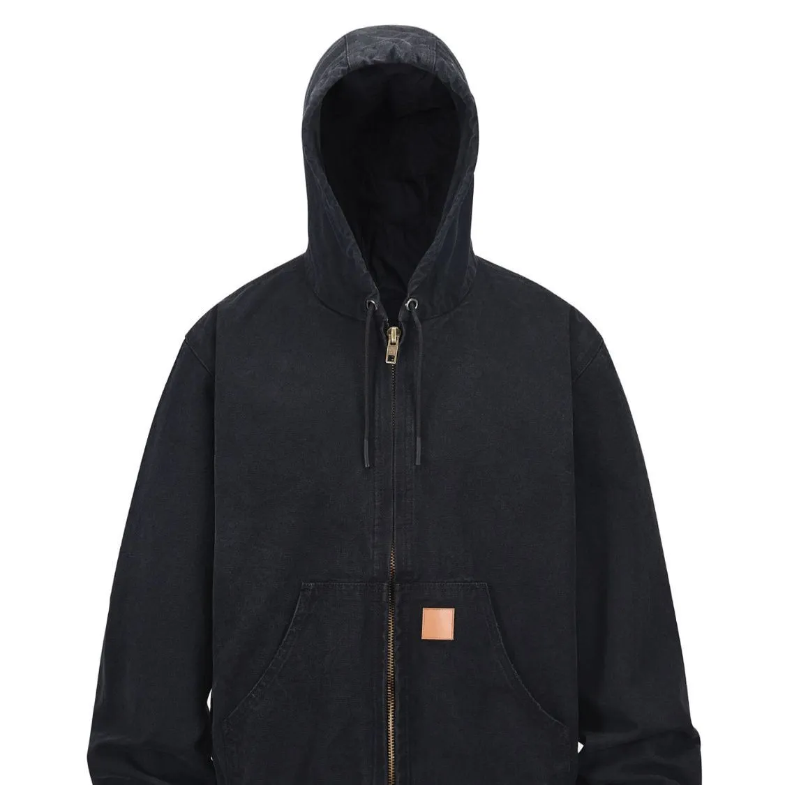 Men's Zip Up Washed Hooded Jacket
