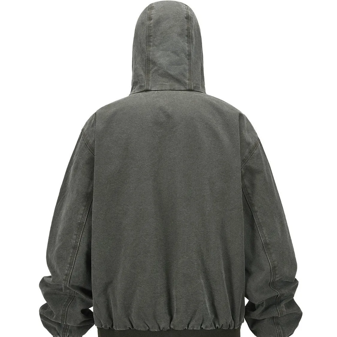 Men's Zip Up Washed Hooded Jacket