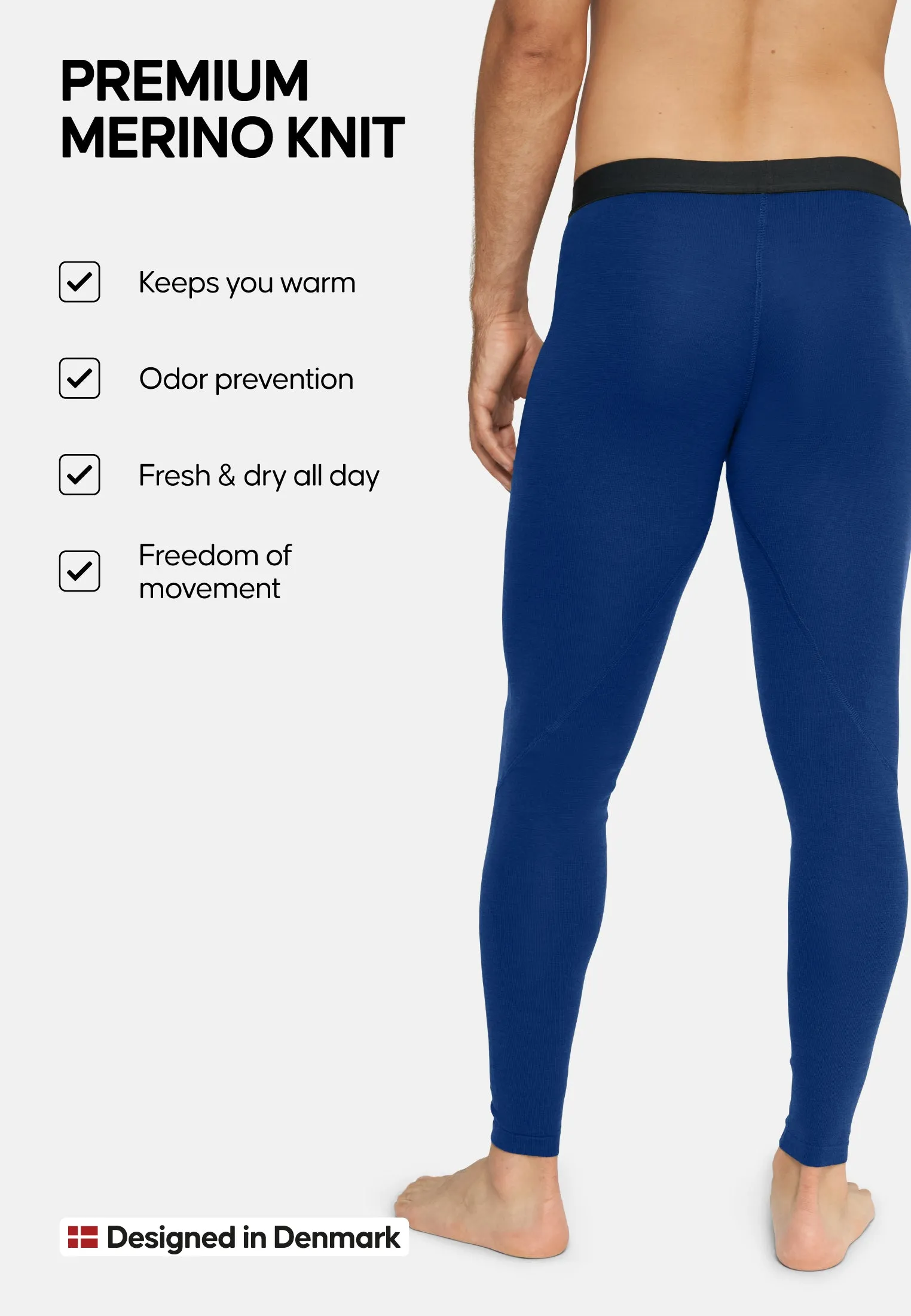 MERINO WOOL BASE LAYER PANTS FOR MEN