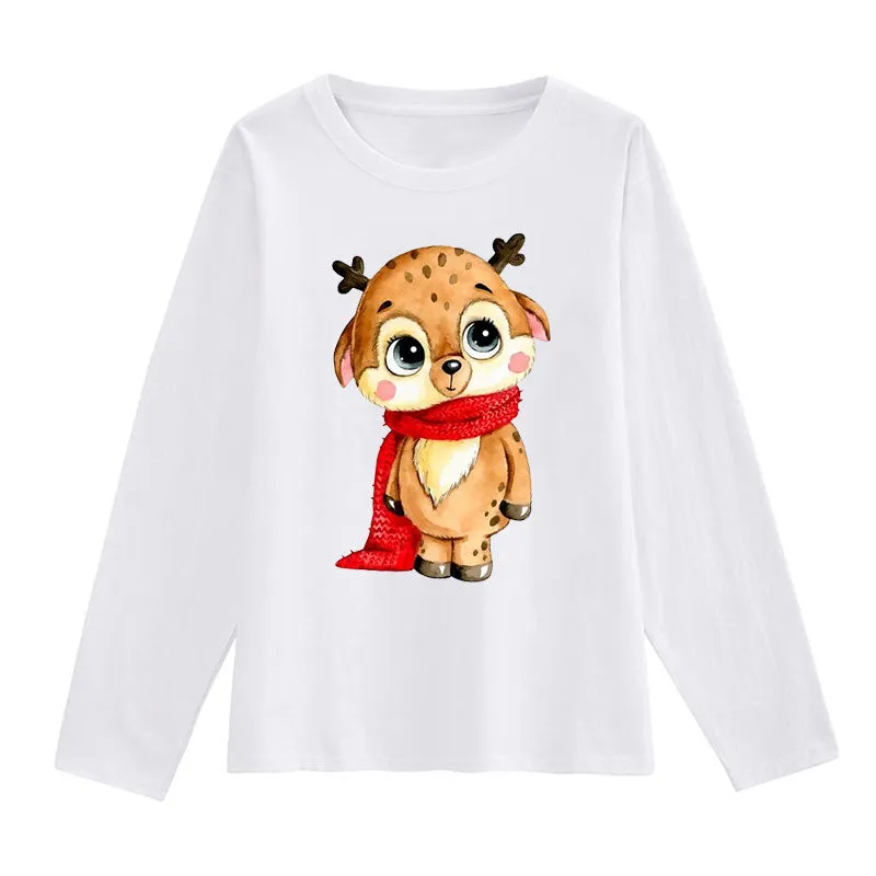 Merry Christmas Women White T-Shirt S