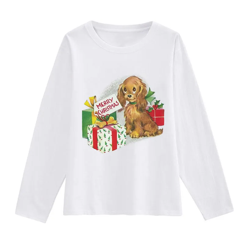 Merry Christmas Women White T-Shirt Y