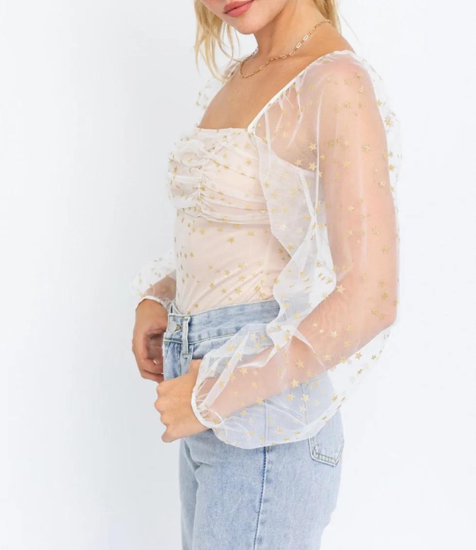 Mesh Star Bodysuit