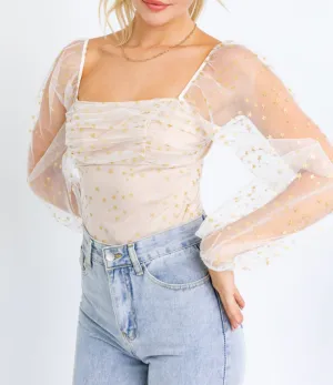 Mesh Star Bodysuit
